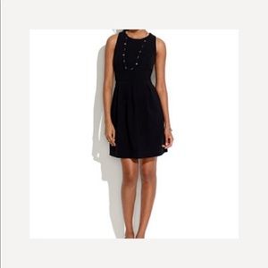 Madewell-“Gallerist” Black Cut Out Flare Dress